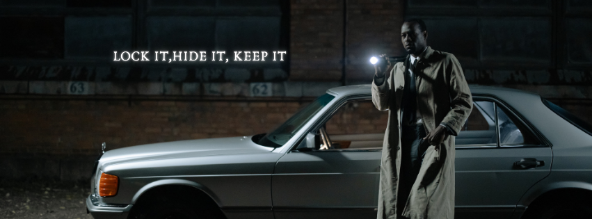 Black and White Dark Detective Photo Thriller Movie Facebook Cover